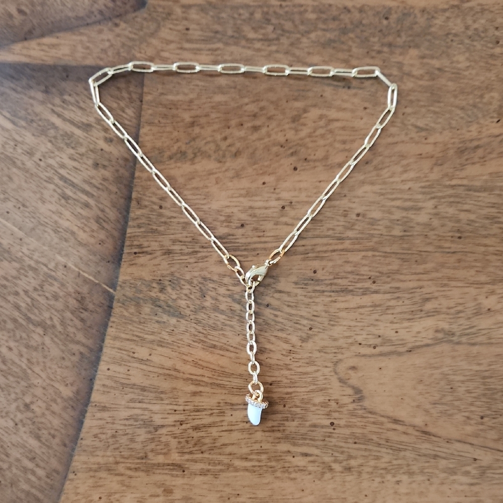 Ankle Bracelet Tooth Charm.
